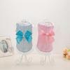 Dog Clothes Stylish Sweet Bow Dog Skirt for Pet Use 3Pcs Pink