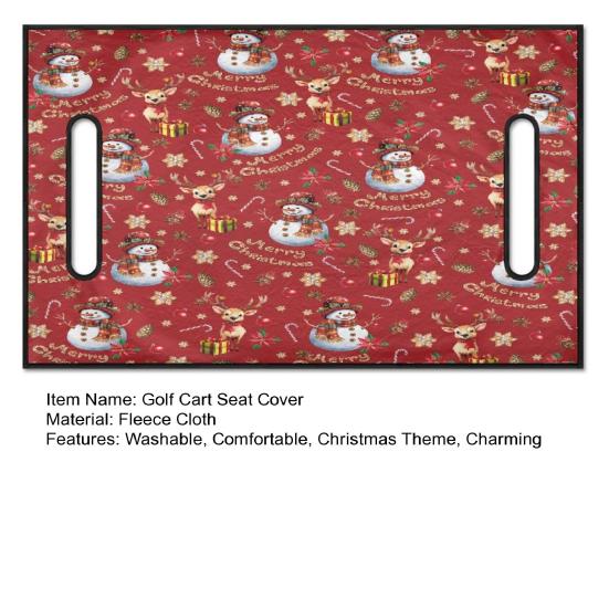 Рождественский чехол на сиденье гольф-кара Санта Снежинка Снеговик Полотенце-одеяло на сиденье тележки для 2-местного Club Car Моющийся аксессуар для гольф-кара