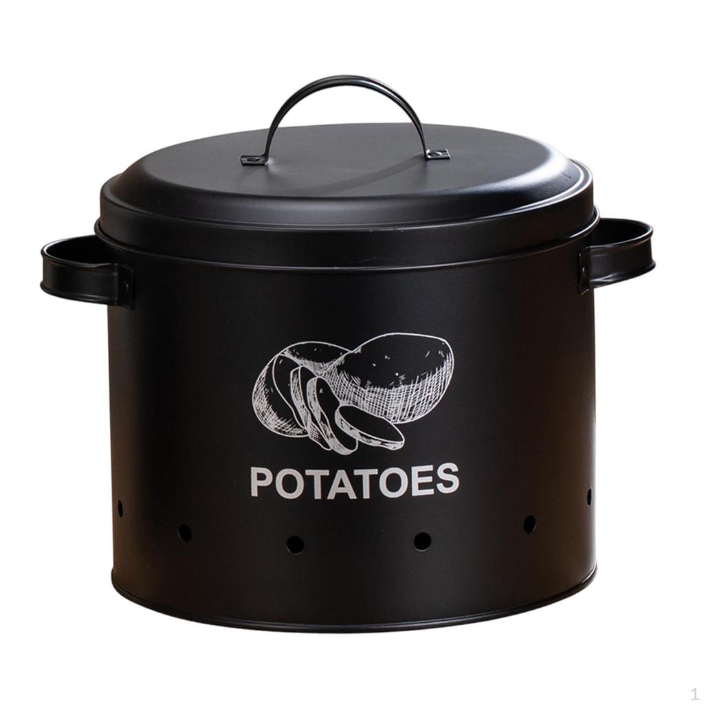 Фермерский кухонный контейнер для хранения овощей, жестяная банка, удобный в использовании с крышкой