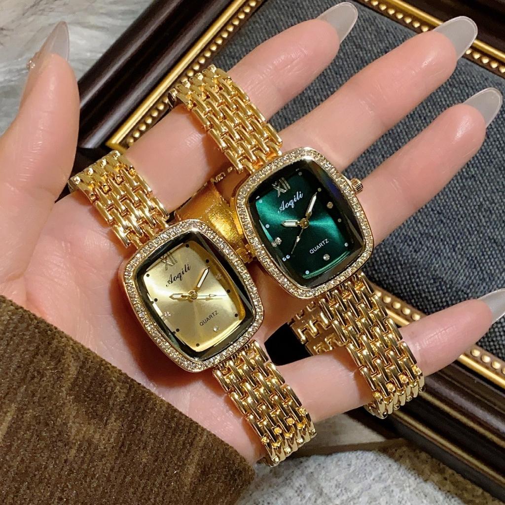 Square Medieval Watch Women's Simple Niche Light Luxury Gold Chain Quartz Watch Brand Retro Watch