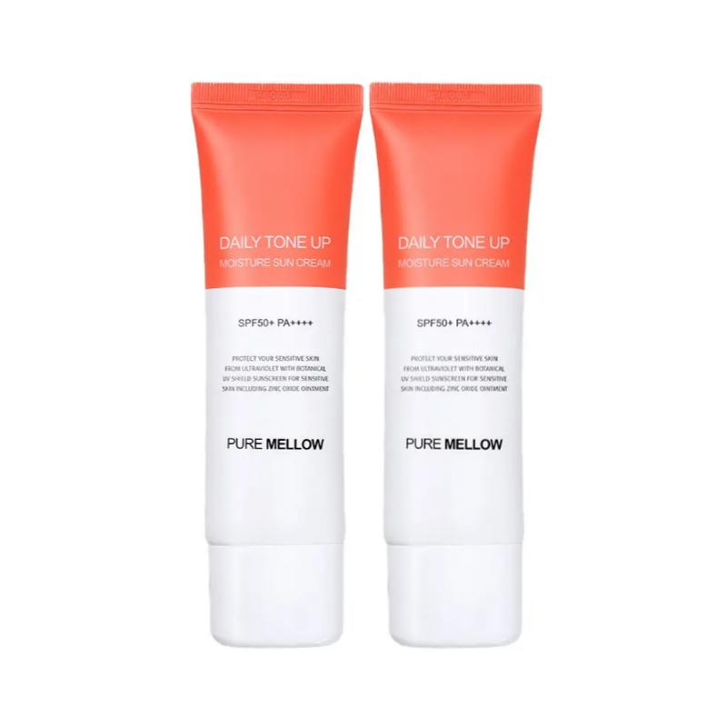 Pure Mellow Daily Tone-Up Moisture Sunscreen SPF50+ PA++++ Brightening UV Protection 50ml x 2
