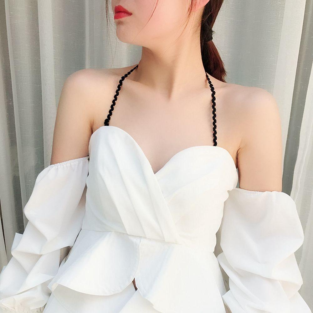 Straps Non-slip Lace Solid Color Bra Straps Shoulder Straps Pectoral Girdle Adjustable Bra Belt