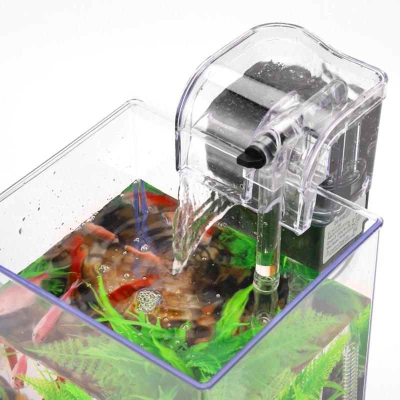 Маленький аквариум, Аквариум со светодиодной подсветкой, Настенный фильтр, Экологическая фильтрация,