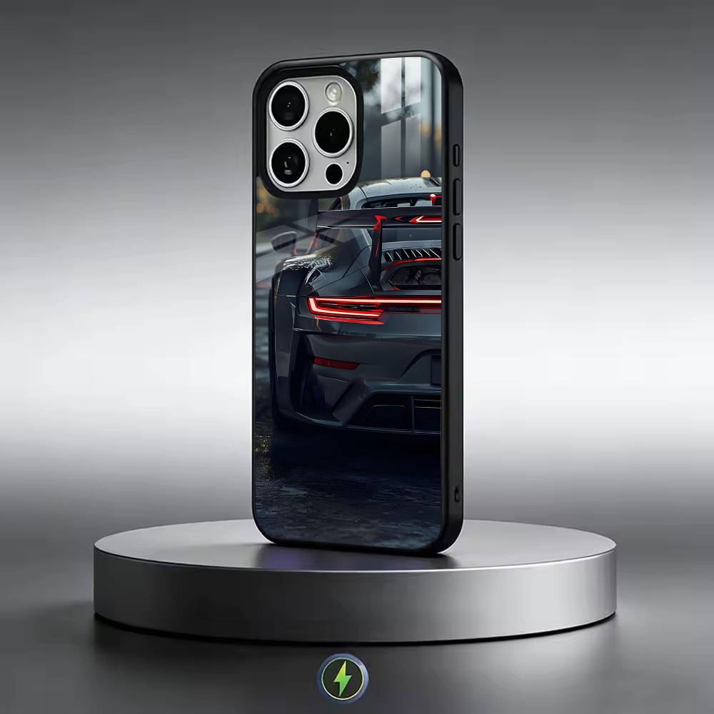 Чехол для телефона с изображением автомобилей GT3 Для iPhone 17, 16, 15, 14, 13, 12, 11 Plus, Pro Магнитный Для Magsafe Беспроводная зарядка