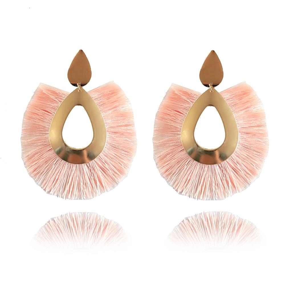 Женские серьги,,Большая богемская кисточка