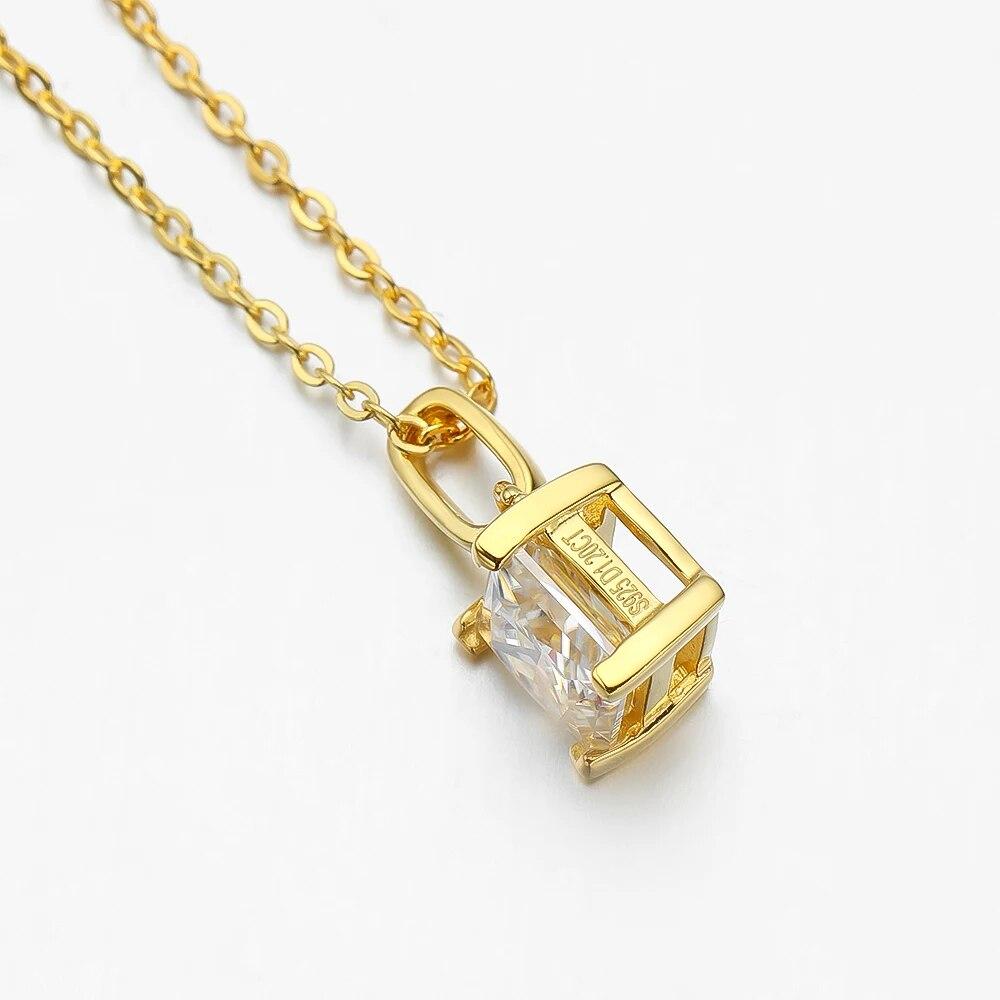 D Цвет 6*6 мм 1,2CT VVS1 Муассанит Ожерелье Подвеска для женщин Сертифицированный GRA S925 Серебро Лаборатории с бриллиантами и драгоценными камнями на шею Ювелирные изделия
