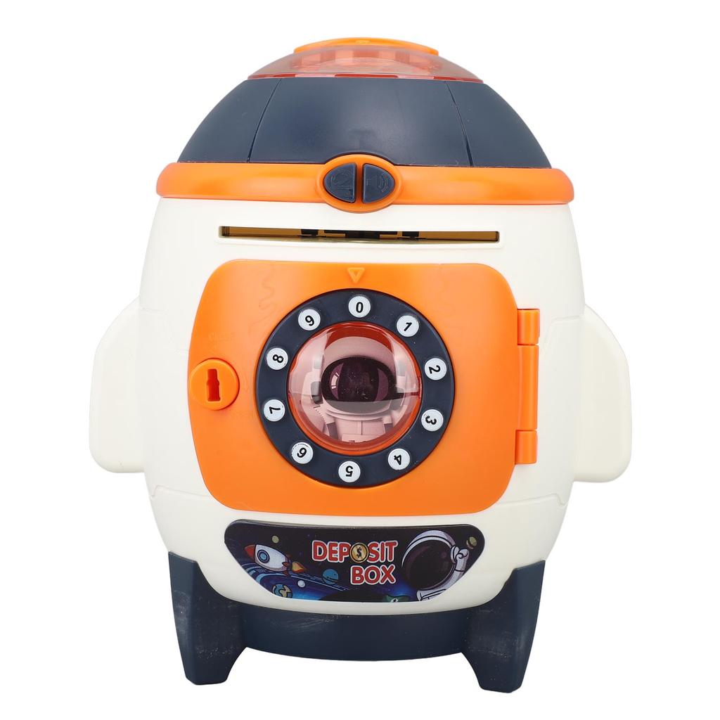 Piggy Bank Rocket Look Lighting Effect Large Capacity Password Money Saving Box for Kids for Home