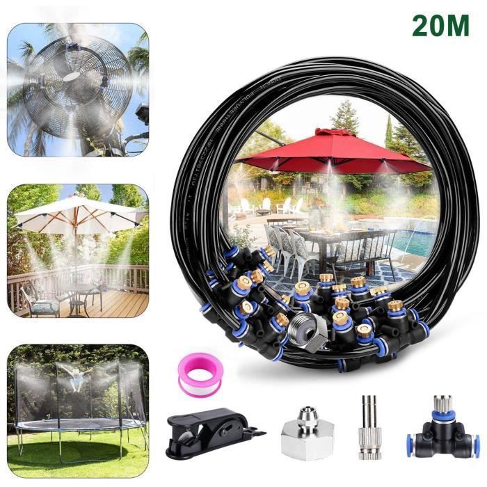 Outdoor Mister - VINSIC - 20M Misting System - Garden Patio Cooling - 20 Brass Nozzles