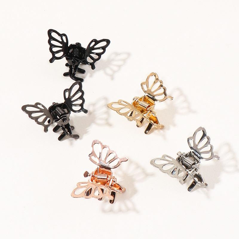 5pcs/set Small Metal Butterfly Hair Clip Claw Bangs Side Clip Hair Grasping Fashion Mini Hairpin Hair Accessories for Women Girl