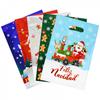10/30pcs Christmas Gift Bags Cartoon Plastic Candy Cookie Packaging Bag Navidad Decoration for Home Kids New Year Gift