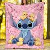 1pc S-Stitch2 Theme Blanket - Digital Print, Polyester, Cozy for All Seasons, Perfect for Outdoor, and Travel