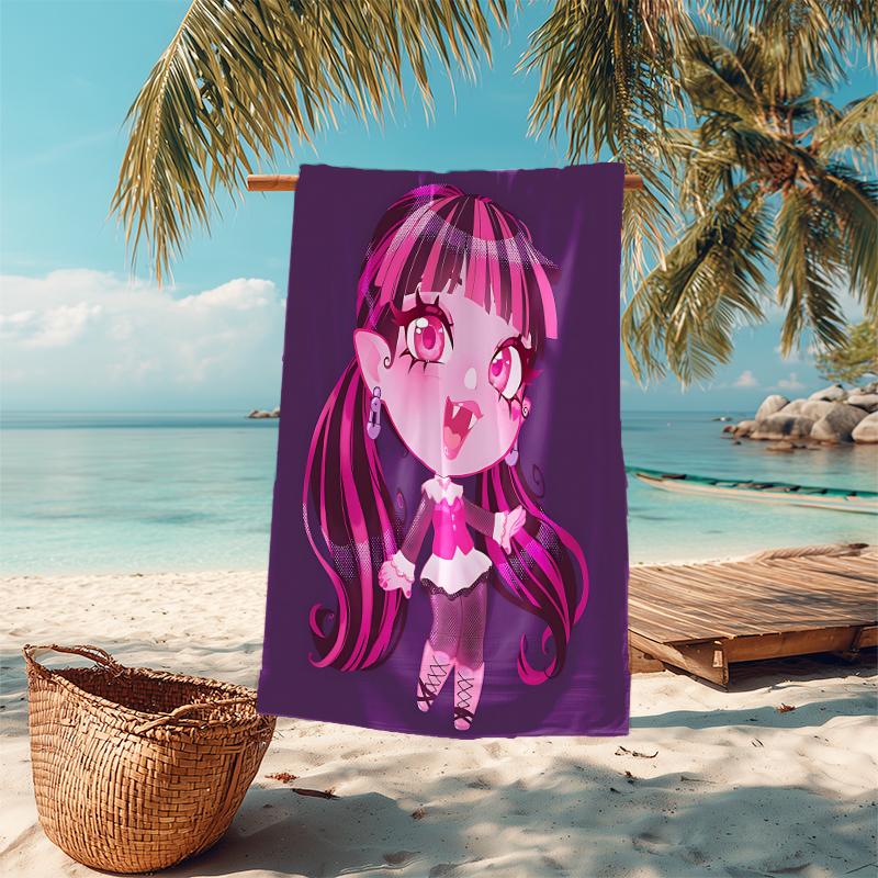 1Pc Monster High Creatures Beach Towel Microfiber Beach Towel Thin Absorbent For Beach Swimming Yoga Bath Sports 091729
