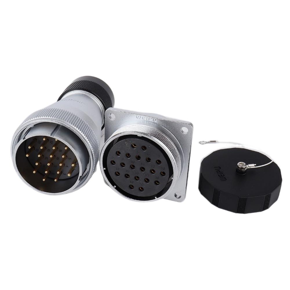 WEIPU WS48 TD+Z M48 Circular Waterproof Bulkhead Connector 5 7 20 27 38 42 Pin AC DC Power Adapter 50A Male Plug Female Socket