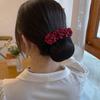 Gift Hair Accessories Korean Style Headdress Flower Bun Net Snood Rose Spring Clip Women Hairpin