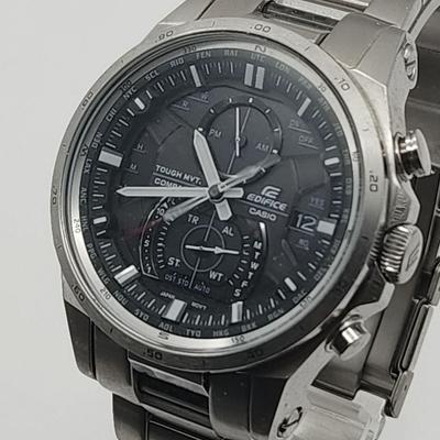 Б/У Хорошее Состояние Рабочие Мужские Часы CASIO EDIFICE Радиочасы