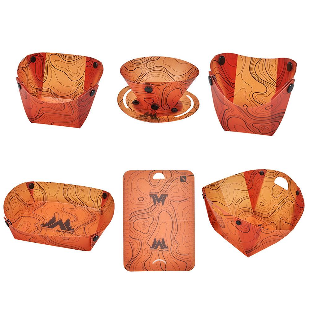 Outdoor Portable Tableware Space Saving Ultra Light Tableware Set Foldable Dinnerware Set for Camping Hiking