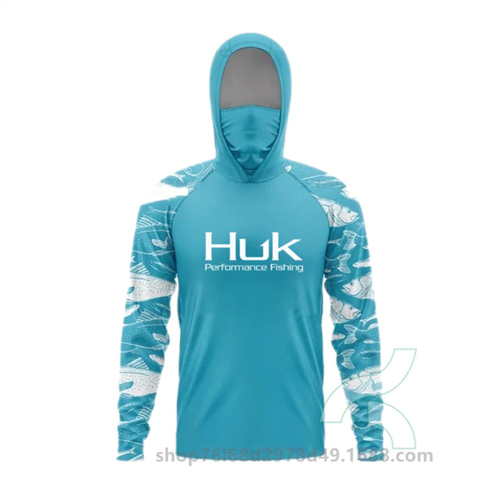 Рыболовная худи-маска HUK, цельный рыболовный костюм, костюм с защитой от солнца UPF50+, костюм для ловли на спиннинг Luya, быстросохнущий и дышащий