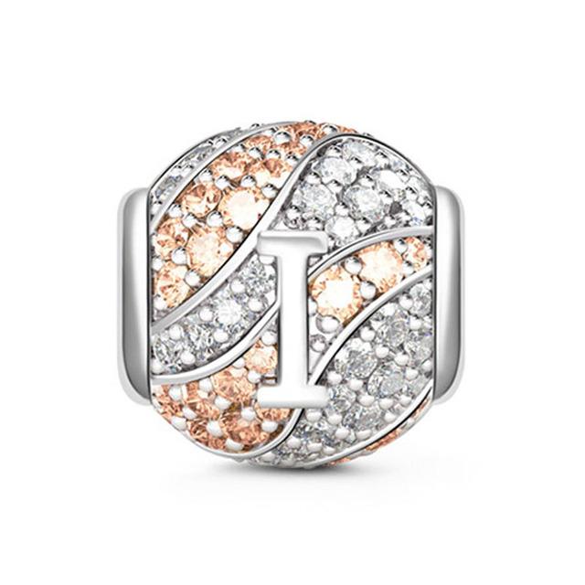 Круглые бусины из стерлингового серебра 925 пробы с буквами алфавита, подходят оригинальные модные браслеты «сделай сам» для женщин, подарочные ювелирные изделия