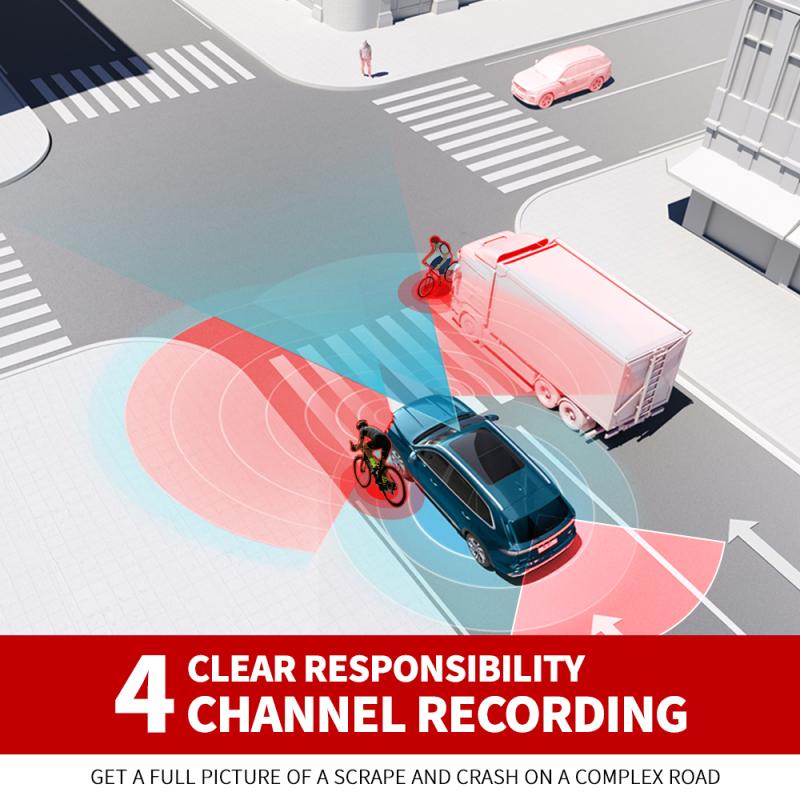 TiESFONG 360 Dash Cam M8S 4CH HD 4*1080P для автомобильного видеорегистратора 24H парковочный монитор видеорегистратор ночное видение WiFi встроенный GPS 256 ГБмакс