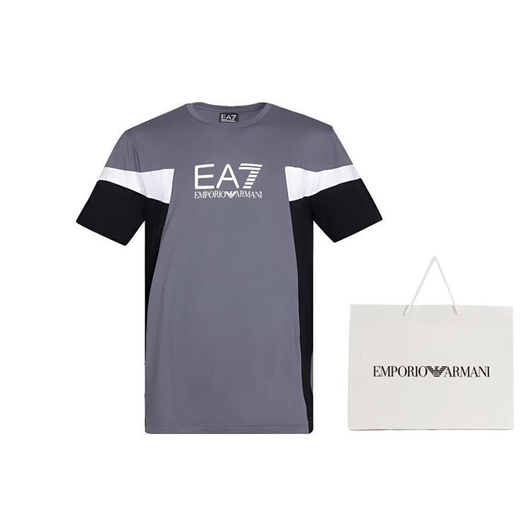 EMPORIO ARMANI EA7 SS24 T Shirt Men's Gray 3DPT10-PJ02Z-1977