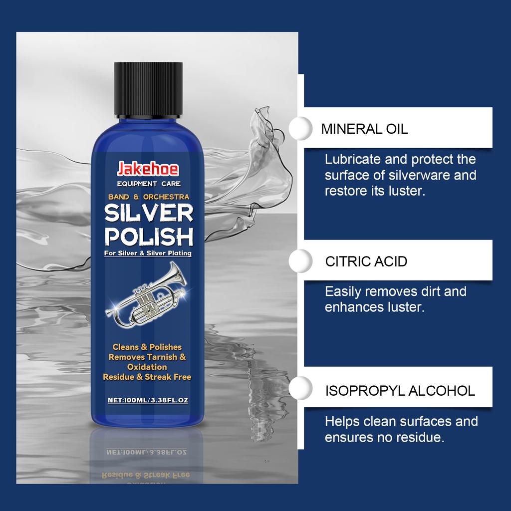 Silver Polish Suitable For Cleaning Maintaining Polishing And Refurbishing Silver Jewelry And Silver Plated Musical Instruments