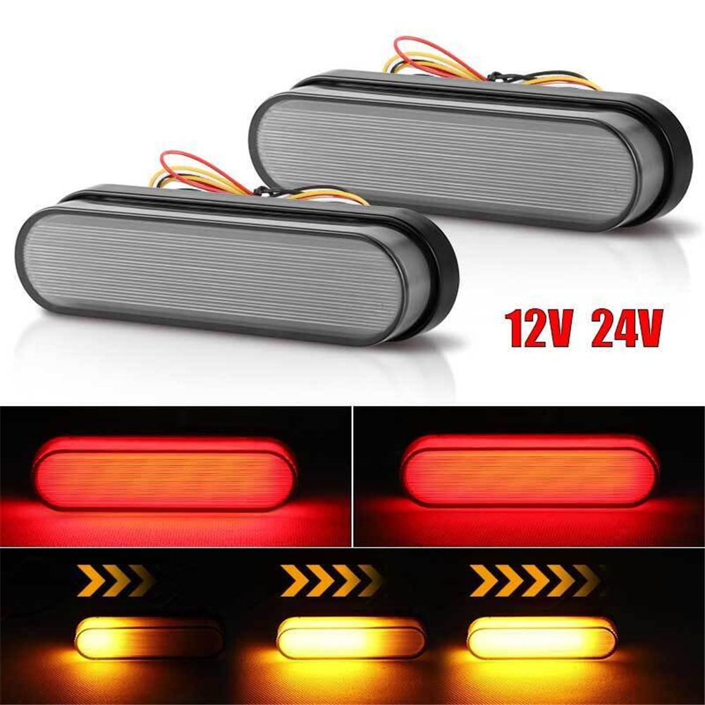 2x Car Truck Trailer DRL LED Light Bar Brake Flowing Turn Signal Stop Tail Strip