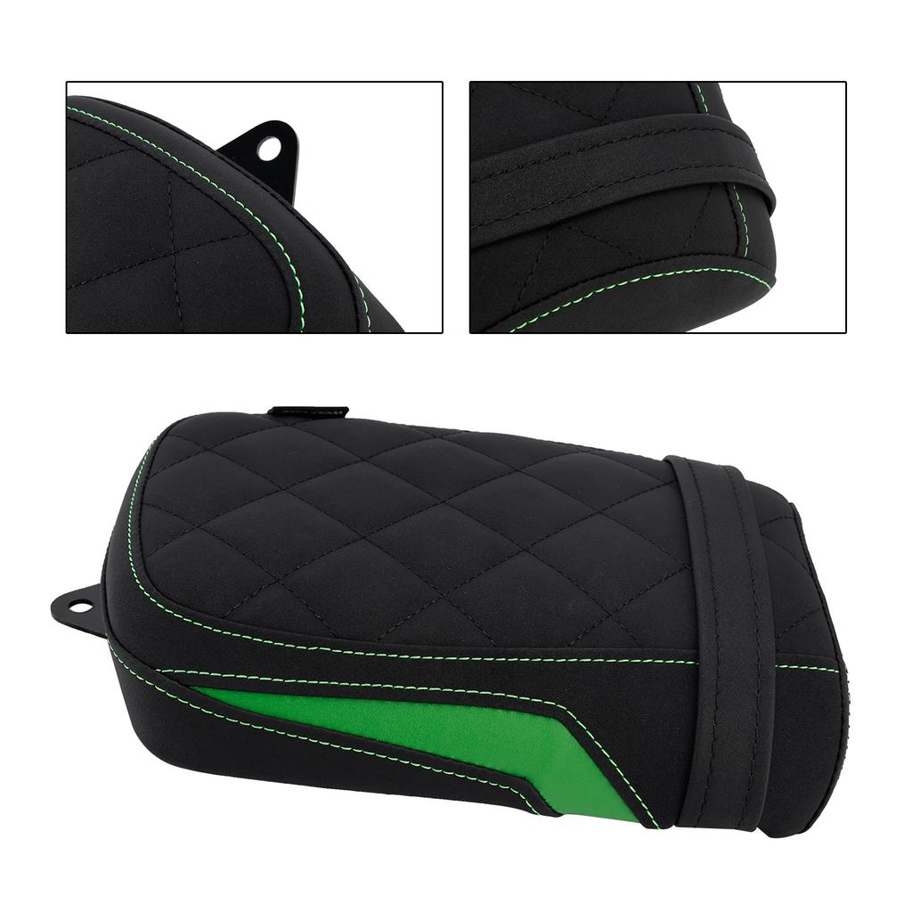 Rear Seat Passenger Cushion Flat Pu Fit Green For Kawasaki Eliminator 500 24-25