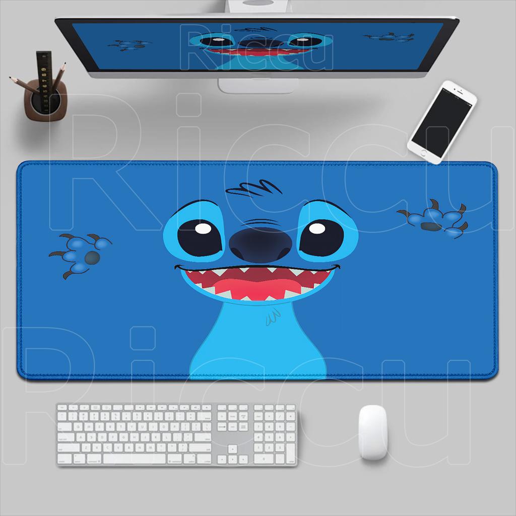 New Cute Wallpaper Stitch Mousepad Kawaii PC Keyboard Mouse Pad Laptop Gaming Accessories XXL Lockeage Non-slip Rubber Desk Mat