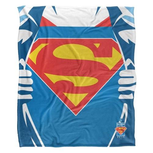 Superman Silky Chest Logo Supersoft Blanket