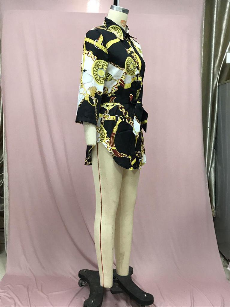 Юбка с золотой цепочкой и принтом в европейском и американском стиле «бабочка»: 2025 Новое модное сексуальное короткое платье осень/зима