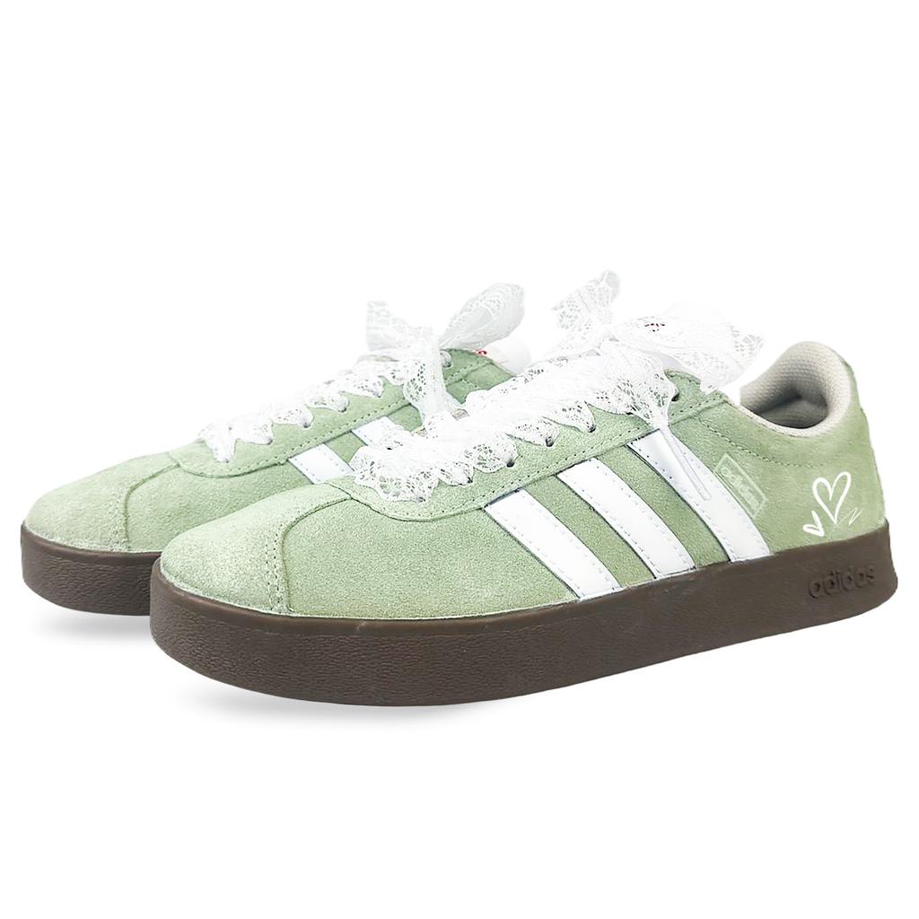 adidas Кроссовки для скейтбординга Neo VL Court 2.0, износостойкие, низкие, унисекс, светло-зеленые HQ1802(Команда40-)
