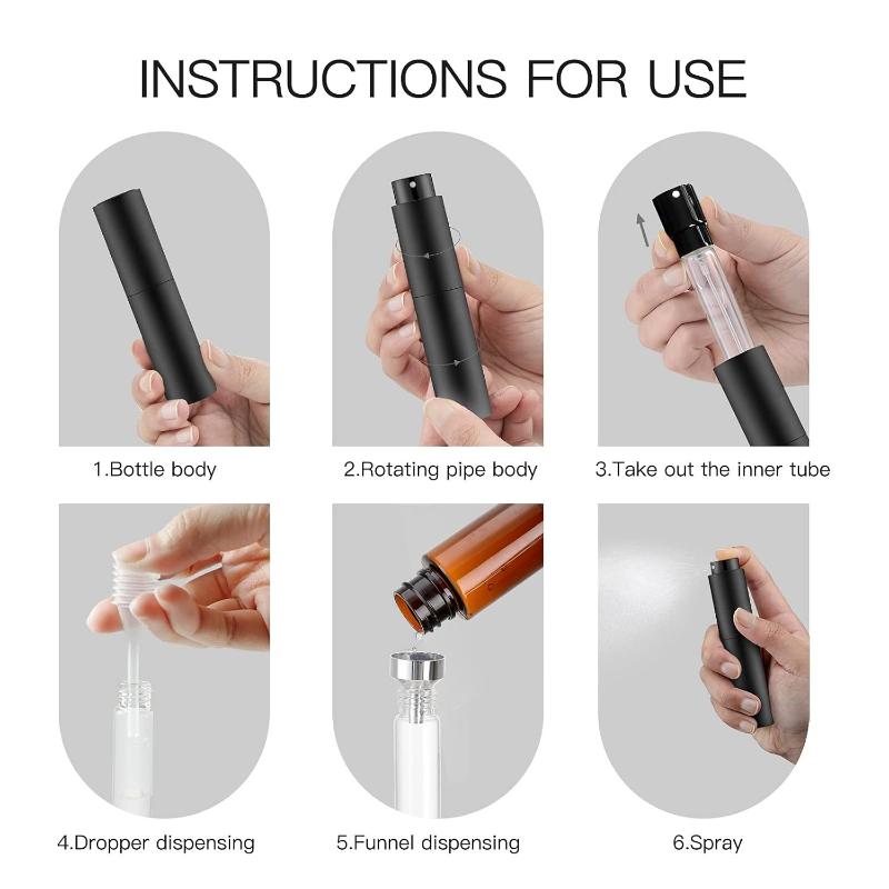 New Hot 10ml Portable Spray Empty Bottle for Refillable Bottles Aluminum Perfume Atomizer Liquid Container Traveling Cosmetics