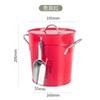 Table Vintage Iron Ice Bucket with Lid and Shovel Insulated Ice Bucket for Champagne Wine Beer Drinks Party Barware