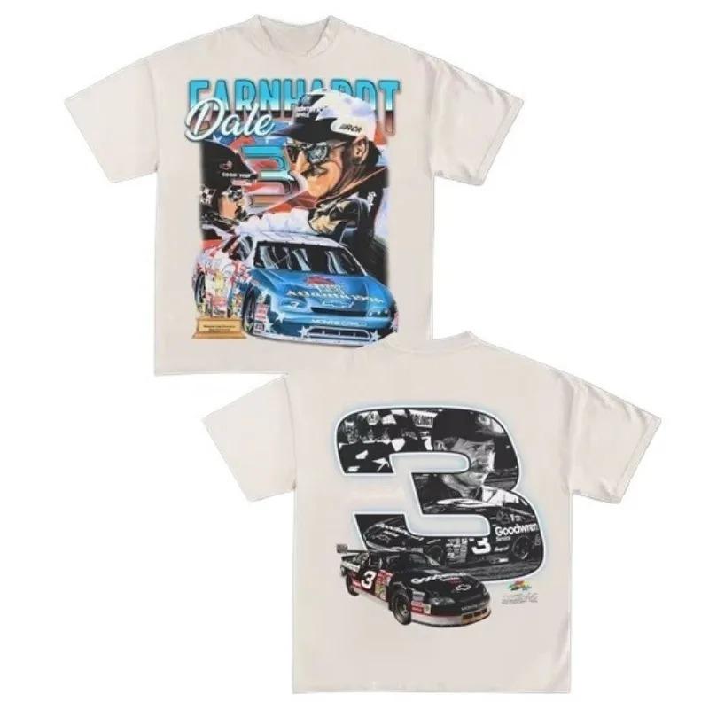 Legends Dale Earnhardt NASCAR Racing T-Shirt Men Women Summer New Tee High-street Y2K Harajuku Hip Hop Fashion Short Sleeve Loose Casual Oversized Top