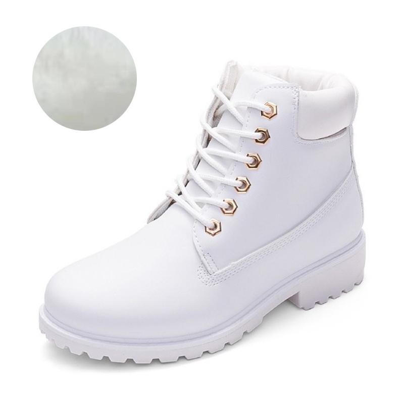 2024 Winter Shoes Women Snow Boots Thick Sole Fashion Ladies Ankle Boots Brand Non-slip Plus Size 41 Black Pink White