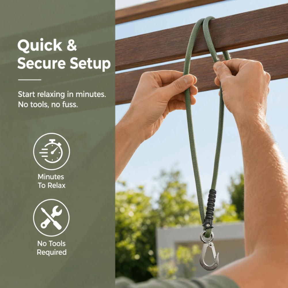 Heavy Duty Swing Suspension Rope 60/120cm Tie-Down Straps Tree Swings