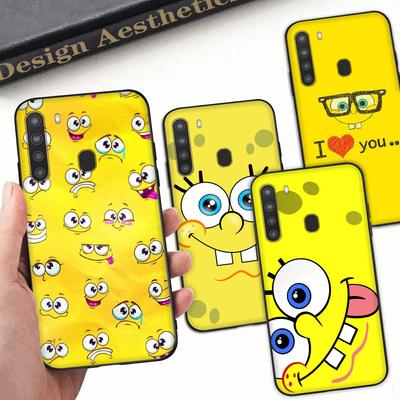 Чехол PB3 Cut SpongeBob Black Soft для Samsung Note 20 Lite S24 Ultra S23 A03 A05 A06 A11 A71 A15 A16 A13 A24 A25 A33 A52 A53 A50 M55 M35 Plus
