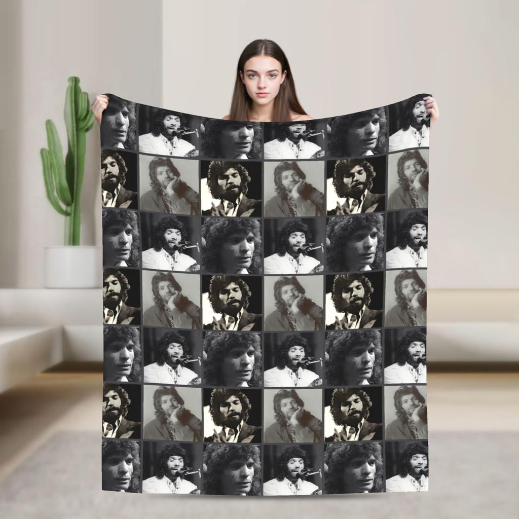 Camarons De La Isla Flamenco Singer Wool Fashion Blanket Music Rock Funny Throw Fashion Blanket for Home 125*100cm Ultra-Soft
