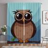 Мультяшная сова, современные шторы для гостиной, тюль для спальни, абажуры, украшение на Хэллоуин, перегородка, занавеска для ребенка