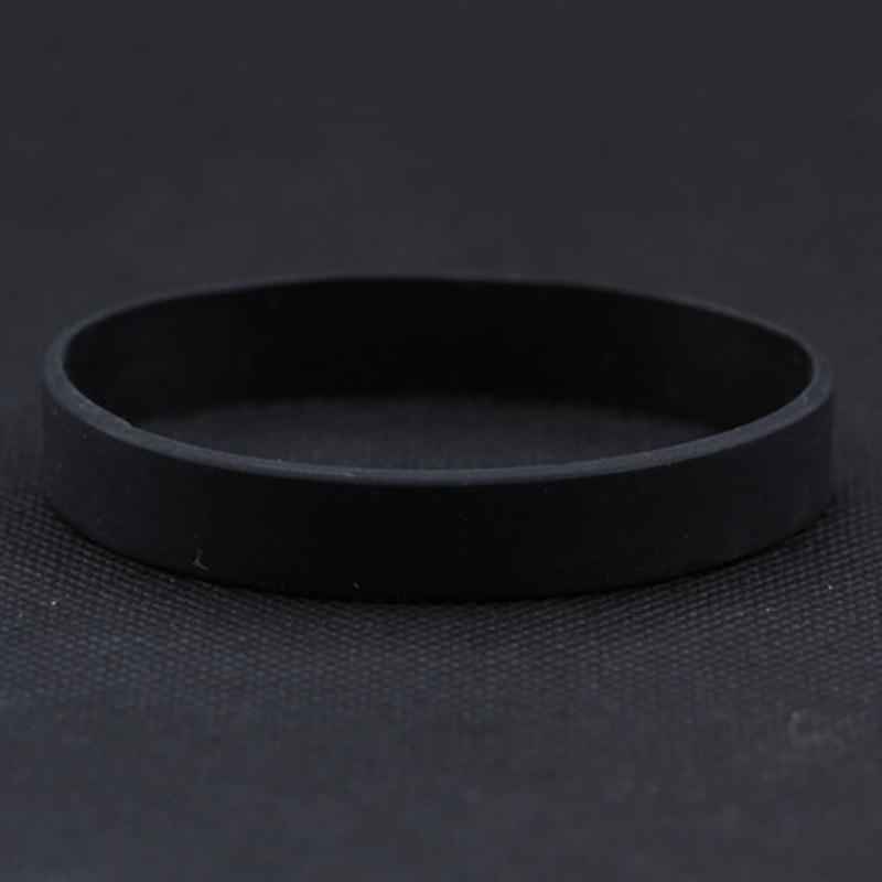 New Fashion Trendy Silicone Rubber Wristband Flexible Wrist Band Cuff Bracelet Bangle 1Pcs