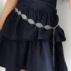 Women Waist Chain Bohemia Style Adjustable Denim Belt Alloy Polished Edge Waist Strap Jewelry Accessories