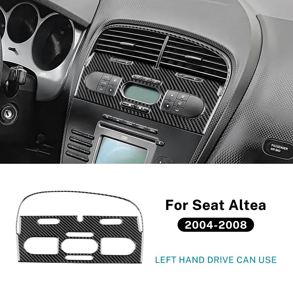 Для Seat Altea 2004 2005 2006 2007 2008 Настоящая Мягкая Наклейка из Углеродного Волокна Панель Центрального Воздуховода Автомобиля с Левым Рулем Аксессуары для Интерьера