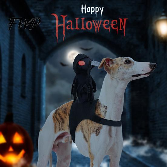 Костюм для косплея кошки, костюм для Хэллоуина собаки, 3D-наряд Всадника Жнеца, смешная удобная одежда для питомца на фестиваль, праздничная одежда для маленьких, средних и