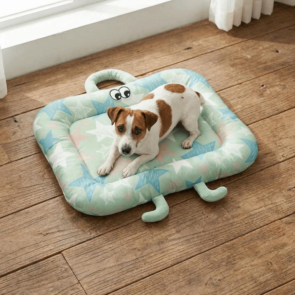 Cartoon Summer Dog Bed Nonslip Pet Cooling Nest Cute Ice Silk Cushion  Pet Sleeping
