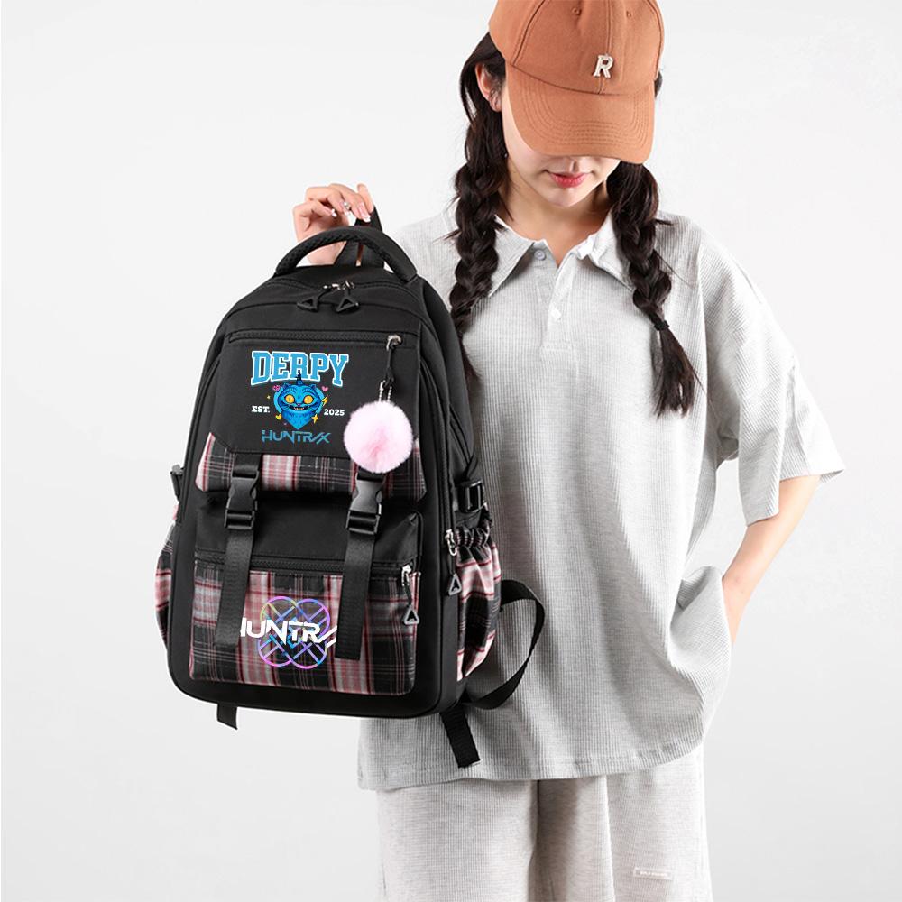 Cartoon Anime K-Pop Demon Hunters Printed Large Capacity Backpack for Teenger Student Bookbag Girl Boy Schoolbag Bookbag Women Waterproof Travel Bag