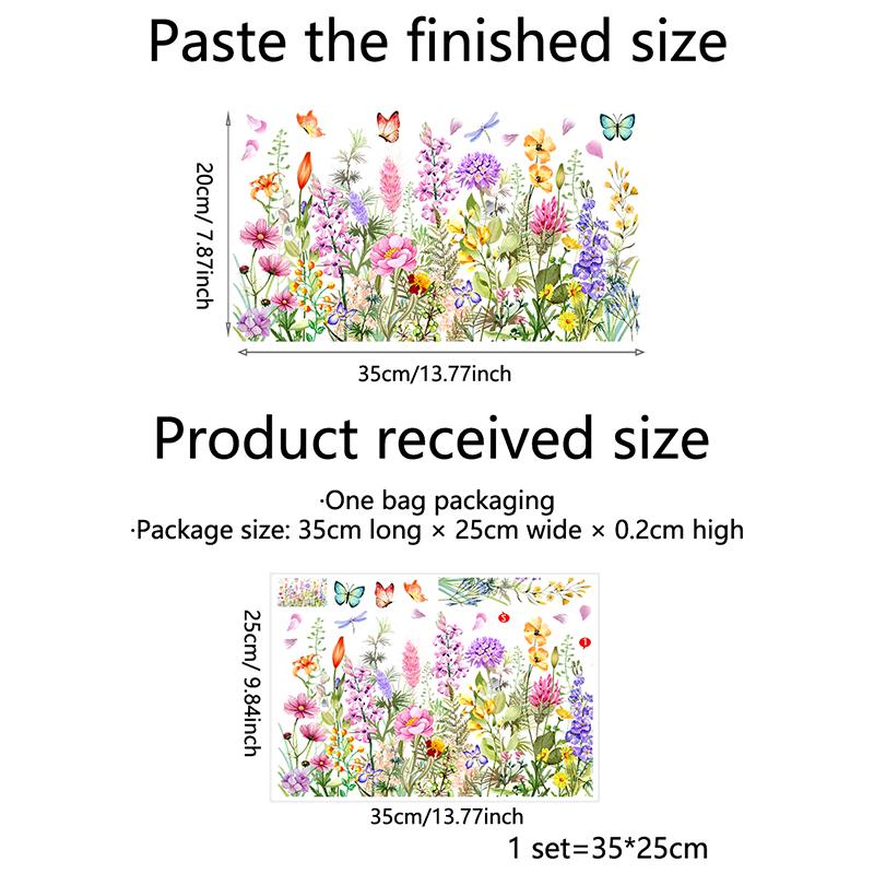 Различные зеленые растения, цветы, настенные наклейки, декор для ванной комнаты, туалета, наклейки для гостиной, кабинета, украшение дома, самоклеящаяся фреска