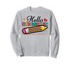 Hello Kindergarten Squad Pencil School Teacher Kids Back To School Sweatshirt