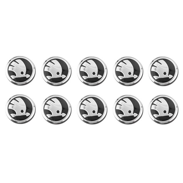 Автомобильная наклейка 2025 Новая 14 мм Алюминиевый сплав Значок на брелок автомобиля Наклейки Декор Для Skoda Octavia Kodiaq Enyaq Kamiq Scala Sup