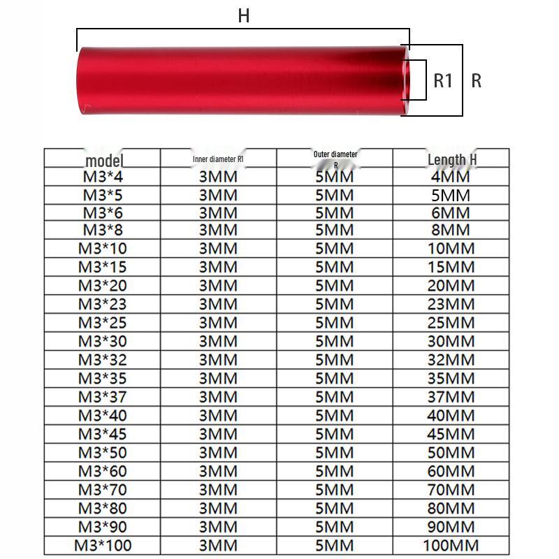 M3 Aluminum Alloy Red Linkage Spacer Nut for Model Aircraft