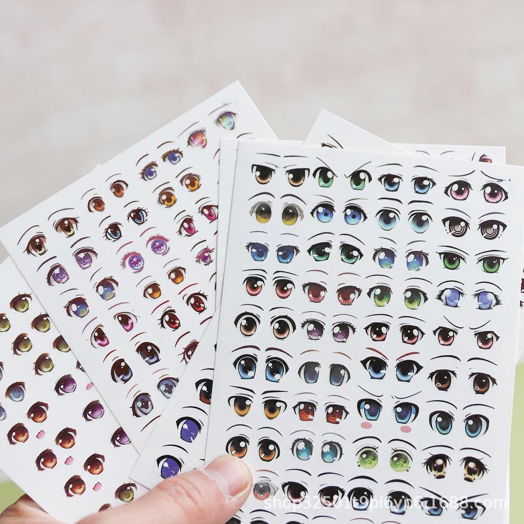 DIY Anime Figurine Decal Stickers: Clay Cartoon Eyes & Mouth